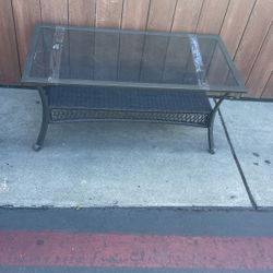 Outdoor Patio Glass Table