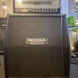 Mesa Boogie Dual Rectifier 100 w tube head with Mesa Boogie 4-12 slant speaker Na