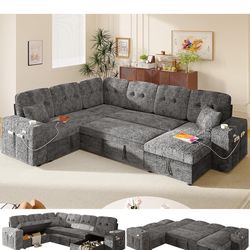 Sectional Sofa With Sleeper & Storage