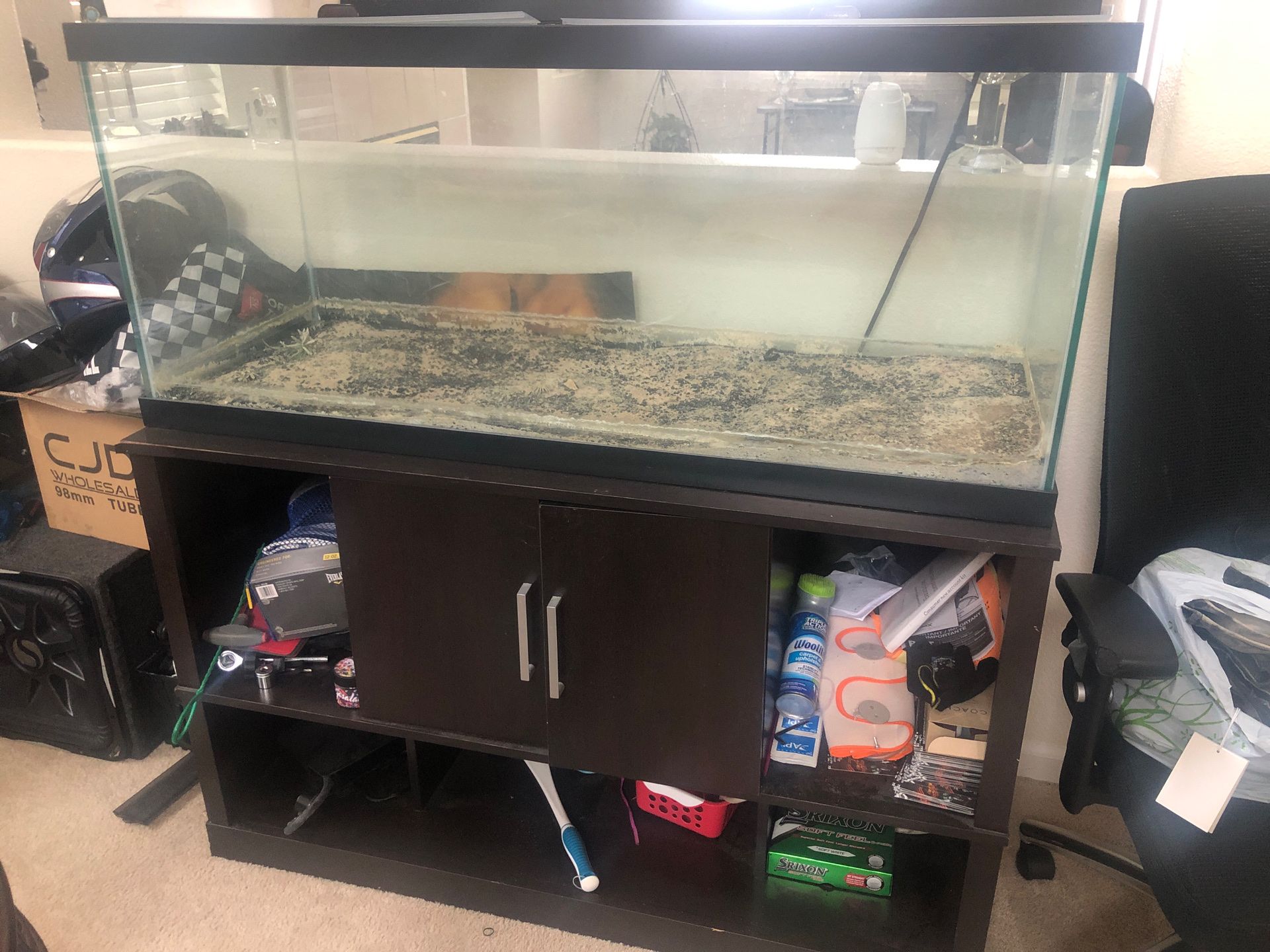 Fish tank and wood stand 75gallon