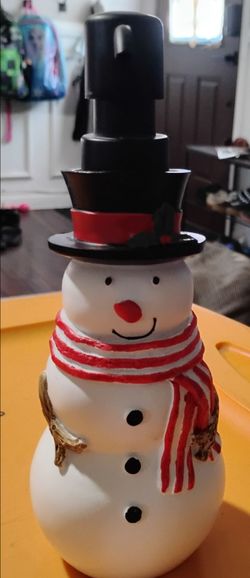 Christmas Snowman soap dispenser