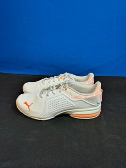 Puma Mens Viz Runner Repeat Flourcent Orange & White (Size 9.5)