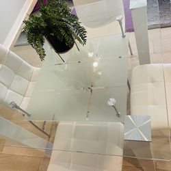 36" Square Glass Table