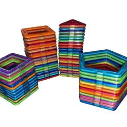 Magformers Rainbow
62-Piece Set - Magnetic
Tiles Building Blocks, Educational Kit, STEM Toy Set