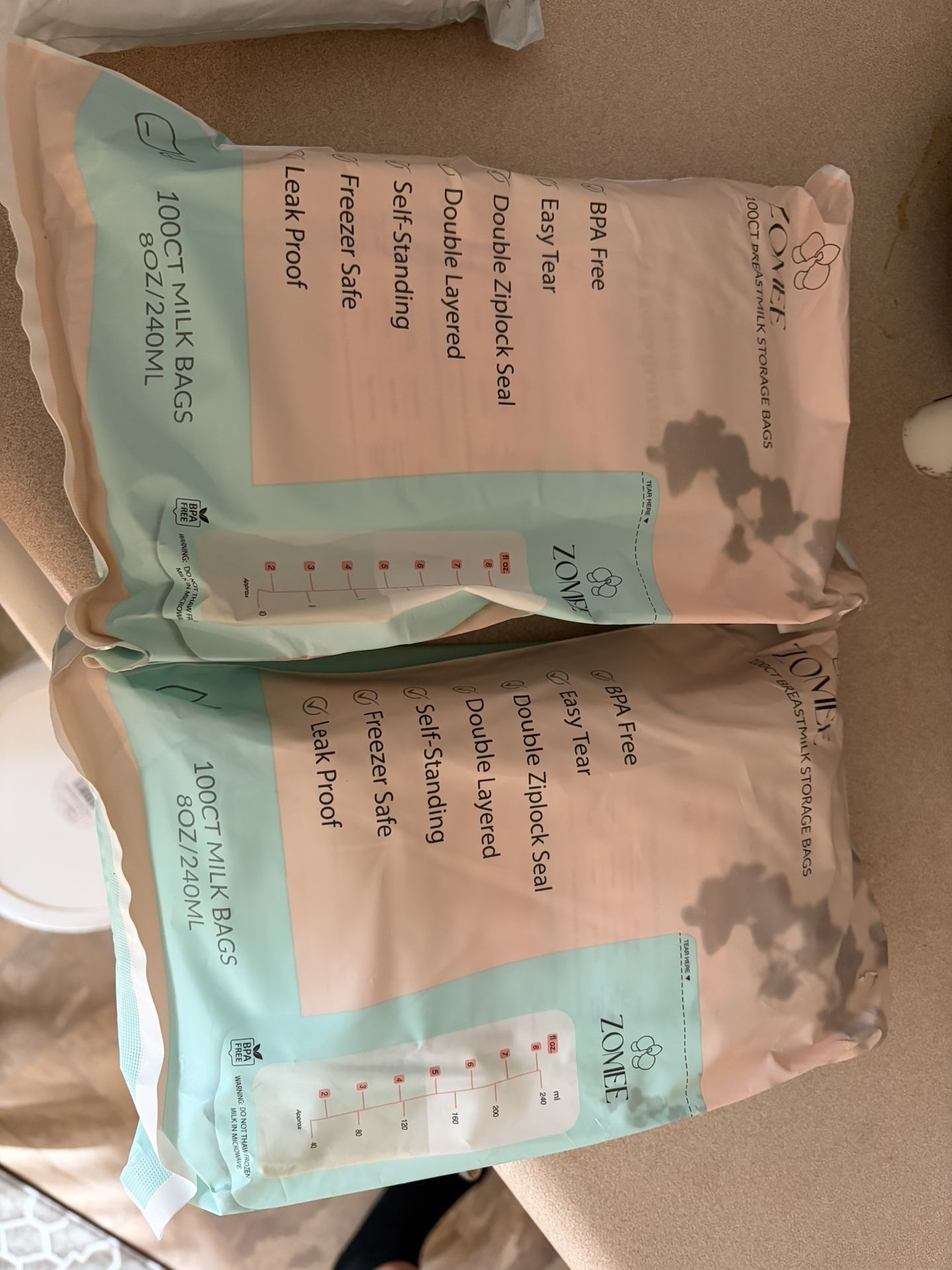 8oz 100ct Breastmilk Storage Bags