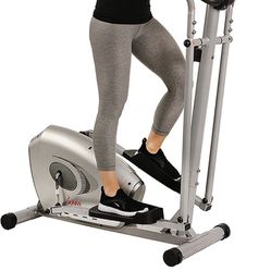 Sunny Health & Fitness SF-E3607 Magnetic Elliptical Bike Elliptical Machine w/ Device Holder, LCD Monitor and Heart Monitoring System 