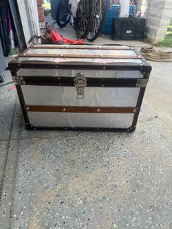 metal-plated storage trunk