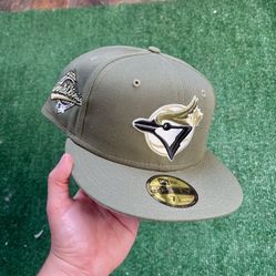 Exclusive SOLD OUT Toronto Blue Jays  59fifty New Era Olive Green Hat with Pink UV  •SOLD OUT EXCLUSIVE LIMITED RELEASE  •Size 7 1/8 •Brand new •Olive