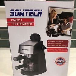 SOWTECH Steam Espresso Machine 3.5 Bar 4 Cup Espresso Maker Cappuccino Machine with Steam Milk Frother and Mug brand new retail is 69.99 looking for 3