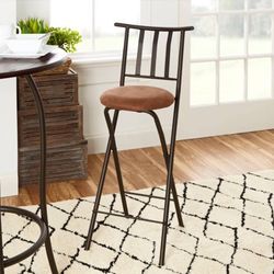 New Slat Back Folding 30" Bronze Barstool