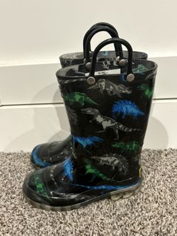 Western Chief Light Up Dinosaur Rainboots Size 11c