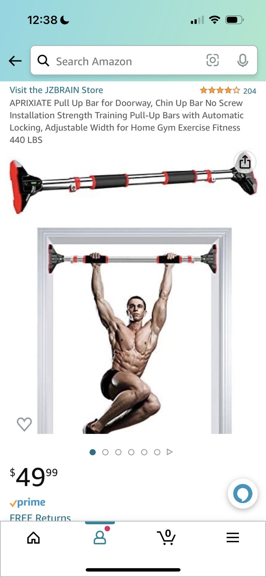 Exercise Equipment - Pull Up Bar for Doorway