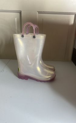 Western Chief Rain Boots toddler, girls, Abby glitter light up size 7