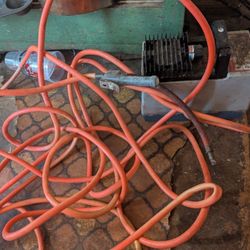 Air Compressor With 50 Ft Hose And Air Attachment 