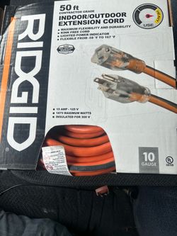 RIDGID 10ga. 50 ft heavy duty extension cord