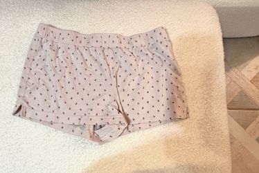 Light Pink Printed Pajama Shorts