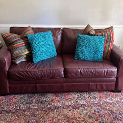 Leather Fold Out Couch