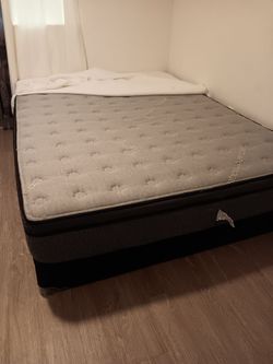 QUEEN  SIZE  MATTRESS  AND  BOX SPRING.
