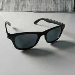 Super Dark Black Lens Flat Top Square 