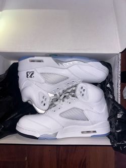 Air Jordan 5 Retro White Metallic Silver