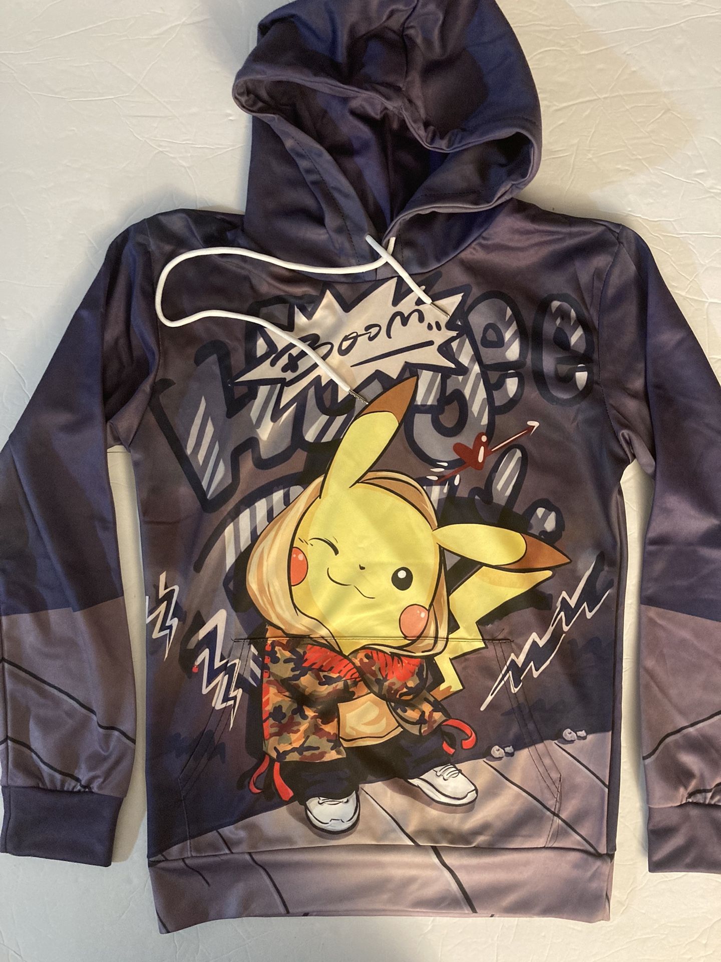 Pokemon, Pikachu BOOM Pullover Hoodie, Youth Small *BRAND NEW*