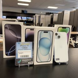 iPhone 15 128GB Unlocked All Carriers Blue Financing Available with Store Warranty! Apple Cell Phone