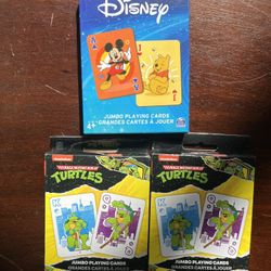 Jumbo Playing Cards TMNT And Disney