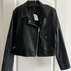 Black Faux Leather Jacket 