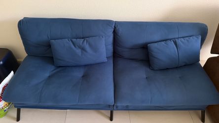 Blue futon by mainstays