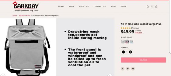 New Barkbay Pet Carrier