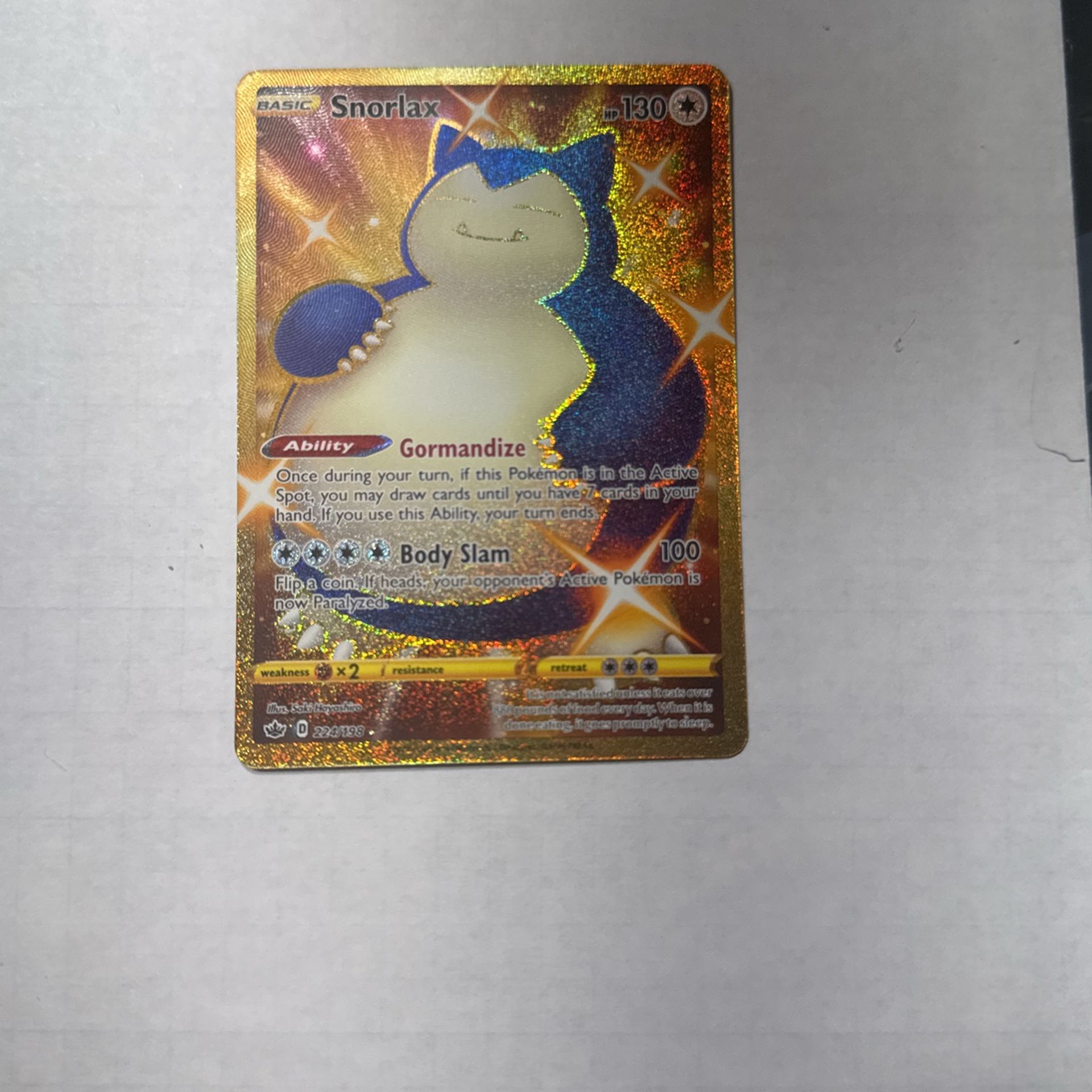 Gold Snorlax (SECRET RARE) 224/198 - ohana-automobiles.fr