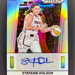 Stefanie Dolson 2025 Prizm WNBA #TB-SD Throwback Signatures Silver Auto Mystics