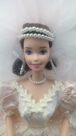 BLUSHING ORCHID BRIDE PORCELAIN BARBIE DOLL