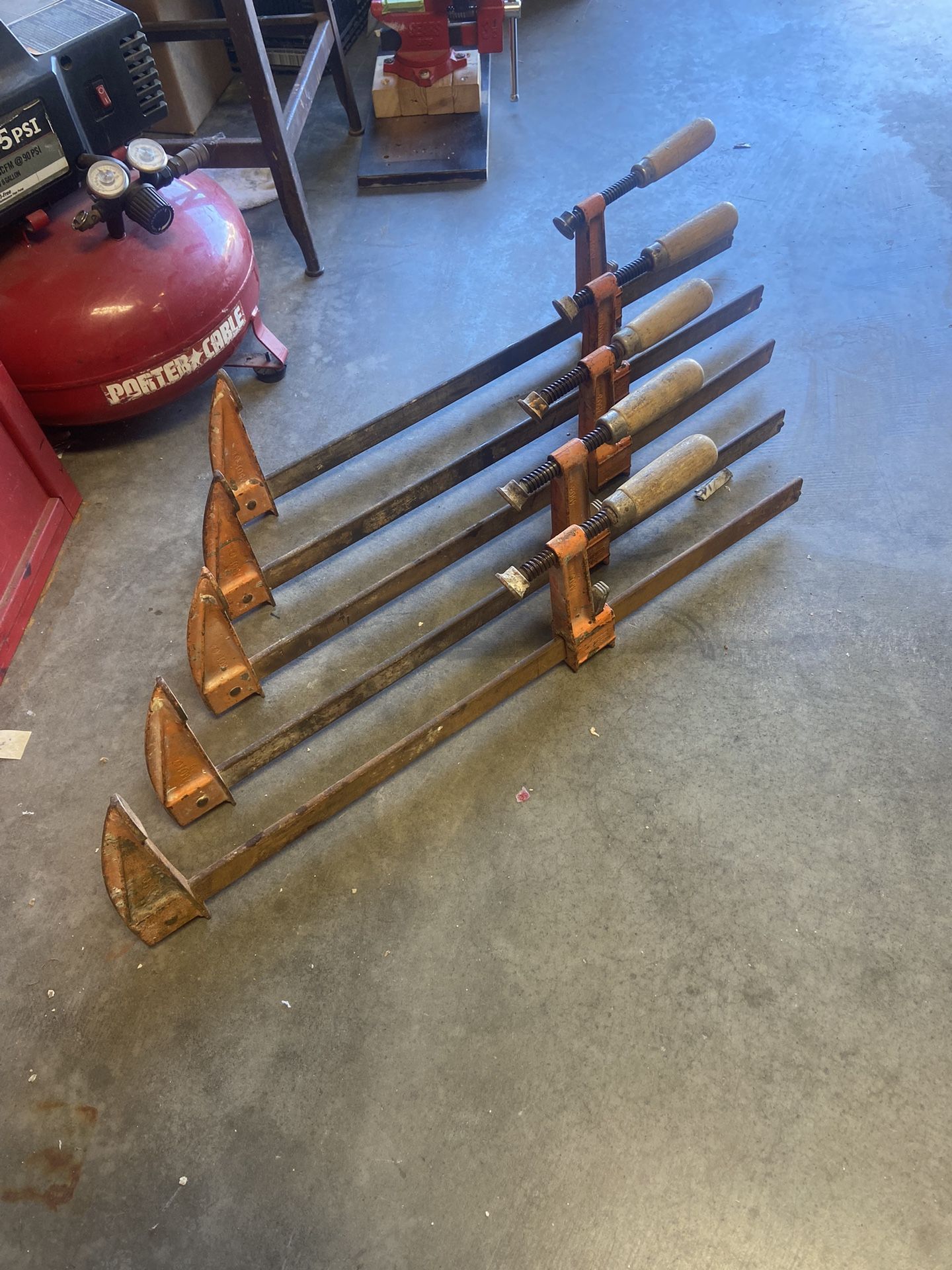 Jorgensen 4501 Heavy Duty clamps.  5”x24”.  10 Avaialable, or batch of 5. Great Condition