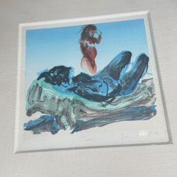 Eric Fischl woodcut in colors 1988 .