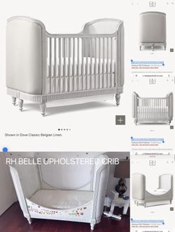 RH Belle Upholstered Crib