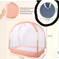 Yoofoss Baby Crib Tent  Dark Grey color NEW