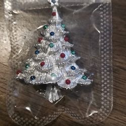 Vintage 1960 Christmas Tree Brooch