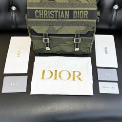 Christian Dior Diorcamp Camouflage Green Messenger Bag Card & Accessories