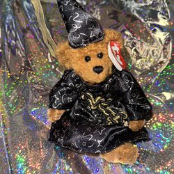 TY Attic Treasures Collection Merwyn Plush Bear Magician with Tag Y2K