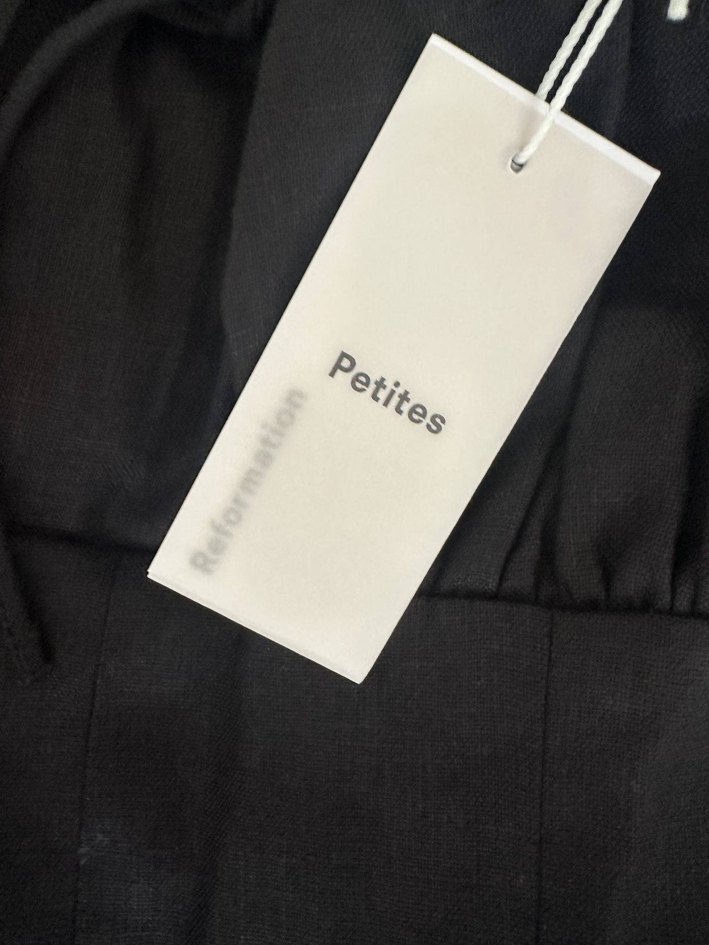 Reformation Petites Balia Black Linen Midi Dress New with tags Size 4p has  stretchy back and