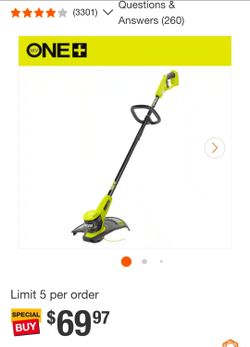 Ryobi ONE+ 18V 13" String Trimmer/Edger