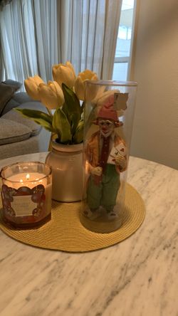 Porcelain Clown Doing Magic- Decorative Piece