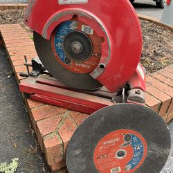 Milwaukee 14” Abrasive Cut Off Machine With Extra Blade
