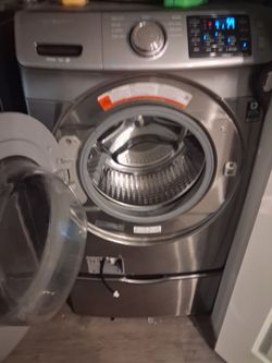 Samsung Front Load Washing Machine Silver And Dryer
