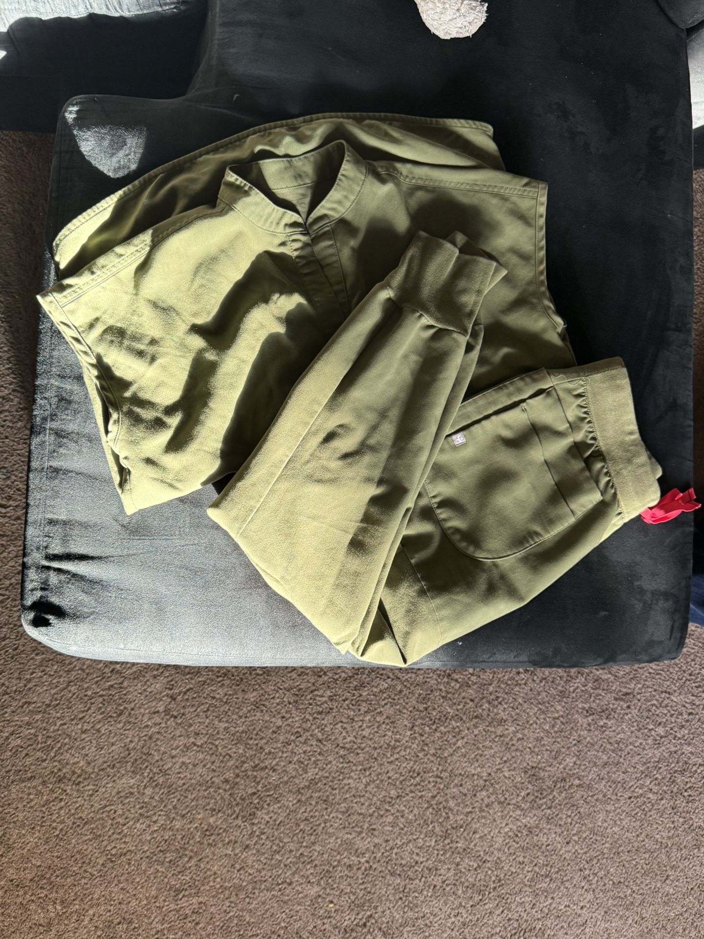 Figs Olive Green Scrub Set