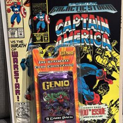 Captain America Comic Bundle: Operation Galactic Storm Parts 1 and 15 w/ Cards