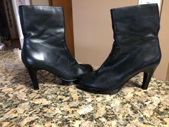 Nine & Co. mid calf black leather boots size 8M
