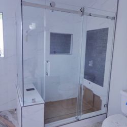 Custom shower door glass
