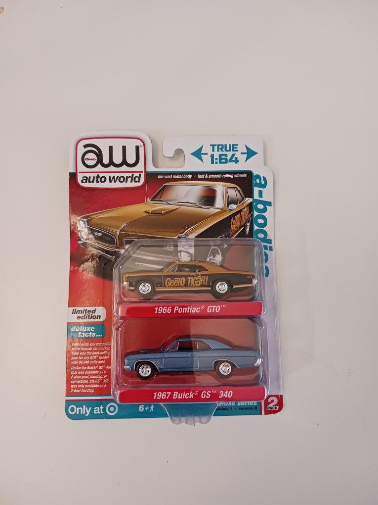 Auto world limited edition cars New.
For collection.
Only 5 dollars.
Incredible deal